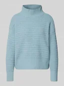 Swetry damskie - Sweter z dzianiny o kroju regular fit z półgolfem model ‘GLOBE’ - miniaturka - grafika 1