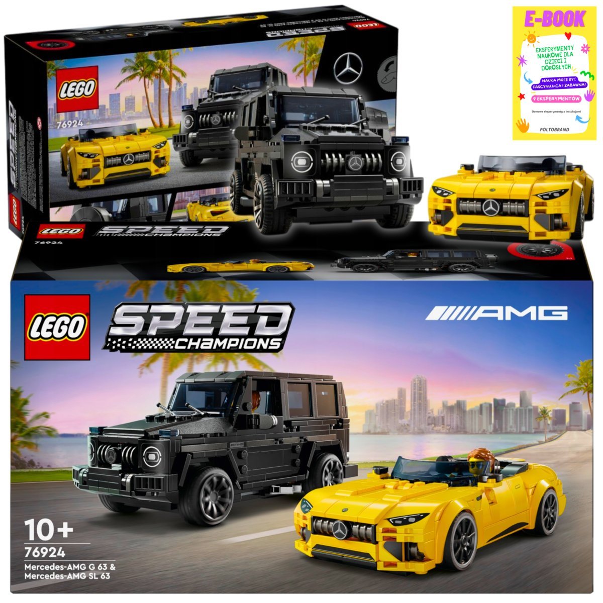 Lego Autka Prezent Speed Champions - Mercedes Amg G 63 + Mercedes Amg Sl 63 Samochody Klocki Prezent + Ebook