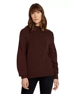 Swetry damskie - TOM TAILOR Damski Sweter ze stójką z poliestru pochodzącego z recyklingu 1029002, 10322 - Earth Brown, XS - miniaturka - grafika 1