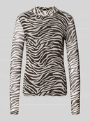 Bluzki damskie - Bluzka z długim rękawem i stójką model ‘ERICA’ - miniaturka - grafika 1