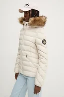 Kurtki damskie - Superdry kurtka damska kolor beżowy zimowa W5011754A-1KI - miniaturka - grafika 1