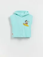 Bluzki dla niemowląt - Reserved - Bawełniany t-shirt Mickey Mouse - miętowy - miniaturka - grafika 1