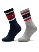 Skarpetki dla dzieci - Tommy Hilfiger Zestaw 2 par wysokich skarpet dziecięcych 701229942 Granatowy - miniaturka - grafika 1