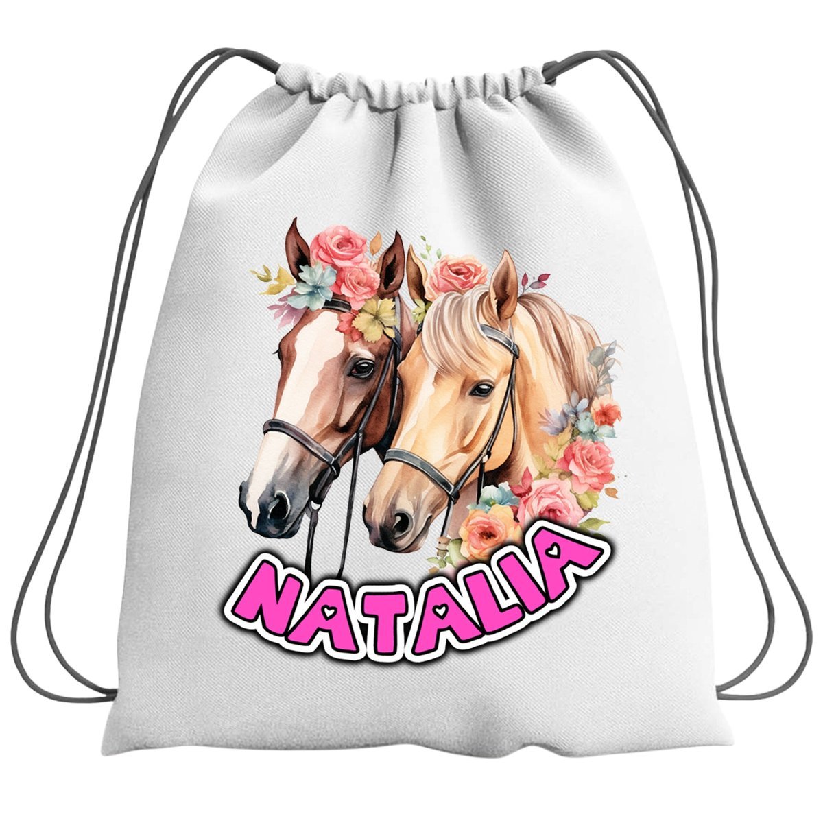 Plecak Worek Konie Koń Koniki Szkolny Na Buty WF Obuwie Z Napisem