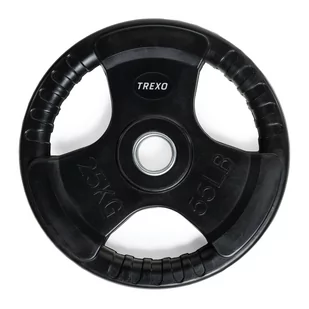 Obciążenie żeliwne ogumowane TREXO czarne RW25 25 kg - Obciążenia - miniaturka - grafika 1