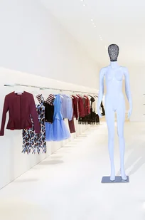 S+26W Kobieta manekin biały matowy lakierowany wysokiej jakości metalowa głowa z metalową płytką kobieta kobieta - Manekiny wystawowe - miniaturka - grafika 1
