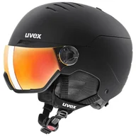 Kaski narciarskie - Uvex Wanted Vizier, kask narciarski z daszkiem, czarny - miniaturka - grafika 1