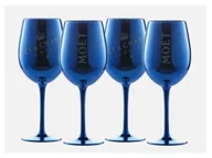 Kieliszki - Kieliszki do szampana wina MOET CHANDON 4 szt zestaw niebieskie - miniaturka - grafika 1