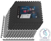 Maty do ćwiczeń - Mata puzzle EVA 2cm czarno/szara - 12 sztuk - miniaturka - grafika 1