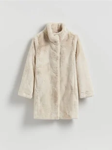 Reserved - Płaszcz z imitacji futra - złamana biel - Płaszcze damskie - miniaturka - grafika 1