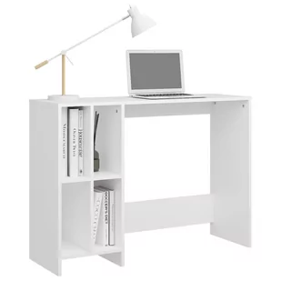 vidaXL Biurko pod laptopa, białe, 102,5 x 35 x 75 cm, płyta wiórowa vidaXL - Biurka - miniaturka - grafika 1