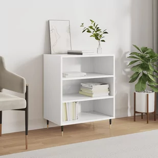 vidaXL Szafka, biała, 57x35x70 cm, materiał drewnopochodny - Komody - miniaturka - grafika 1