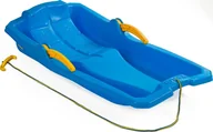 Sanki i ślizgacze - Marmat Sanki z Oparciem Hamulcami dla Dzieci Plastikowe Niebieskie MARMAT 80x43cm - miniaturka - grafika 1