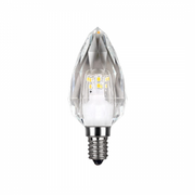 Żarówki LED - Kryształowa żarówka E14 C37 LED 4W 4000K 500 lm świeczka - miniaturka - grafika 1