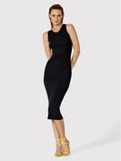 Sukienki - Simple Sukienka letnia SI22-SUD011 Czarny Regular Fit - miniaturka - grafika 1