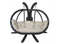 Hamaki - Zestaw: Stojak Sintra Antracyt + Fotel Swing Chair Double Antracyt (10), Kremowy Sintra + Swing Chair Double (10) - miniaturka - grafika 1