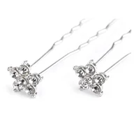 Ozdoby do włosów - Szpilki Sztrasowe Do Włosów Kwiatek, 5 Szt. - miniaturka - grafika 1