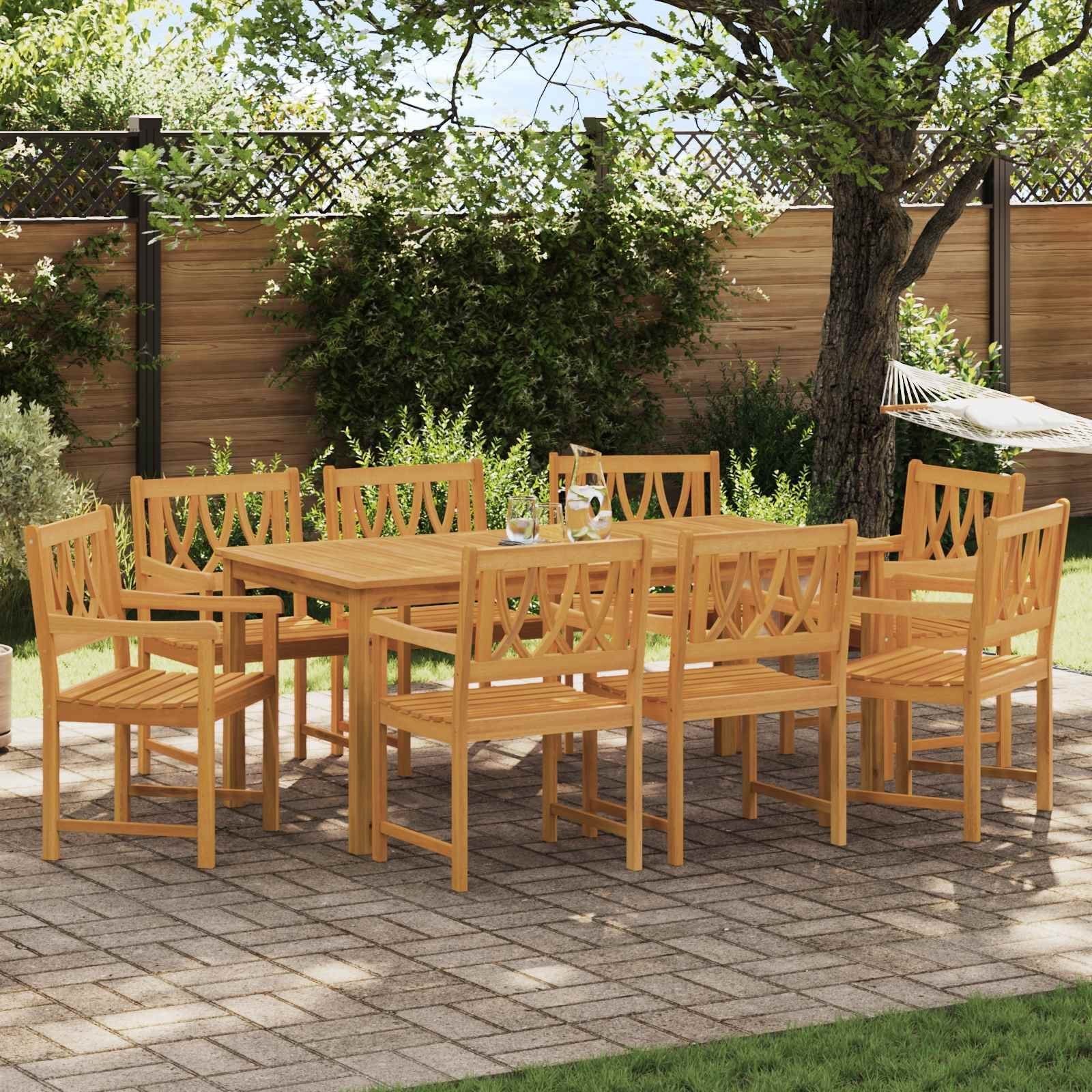 vidaXL Ławka ogrodowa 8 pcs naturalny 56 x 55,5 x 90 cm
