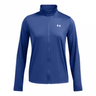 Bluzy sportowe damskie - Damska bluza treningowa rozpinana bez kaptura Under Armour Tech Full Zip - niebieska - UNDER ARMOUR - miniaturka - grafika 1