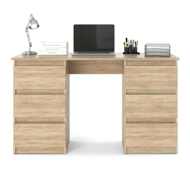 Biurko SONOMA 120cm Biurko szkolne 6 szuflad Stolik dla dziecka