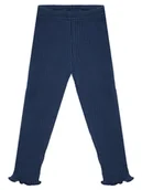 Legginsy - Dziewczęce legginsy prążkowane granatowe Nicol,r.134 - miniaturka - grafika 1