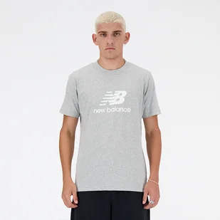 Koszulka męska New Balance MT41502AG  szara - Koszulki męskie - miniaturka - grafika 1