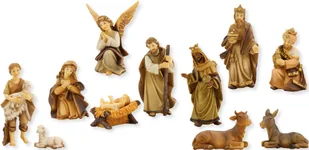 Śliczne BEJCOWANE Figurki do Szopki - 11części - maks. 15,0cm wysokie - Ozdoby bożonarodzeniowe - miniaturka - grafika 1