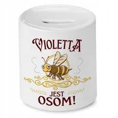 Skarbonki - Skarbonka Dla Violetty Idealny na Urodziny Prezent z Nadrukiem ze Zdjęciem + Opakowanie na prezent (wzór 03) - miniaturka - grafika 1