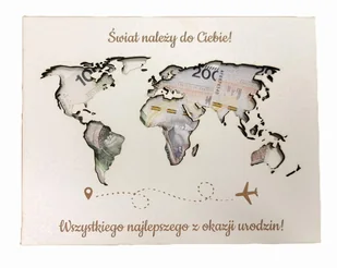 Skarbonka mapa świata pomysł na prezent urodzinowy - Skarbonki - miniaturka - grafika 1