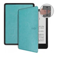 Etui do czytników e-book - Etui Kindle Paperwhite 5 Eko-skóra Turkusowe - miniaturka - grafika 1