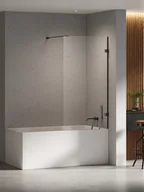 Parawany nawannowe - Parawan nawannowy New Trendy Eventa 80x150 uniwersalny czarny/chrom EXK-5690-WP - miniaturka - grafika 1