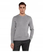 Swetry męskie - TOMMY HILFIGER MĘSKI SWETER SZARY BAWEŁNIANY XL JQA - miniaturka - grafika 1