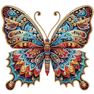 Haft Diamentowy Diamentowy Motyl 30x30 cm - Zabawki kreatywne - miniaturka - grafika 1