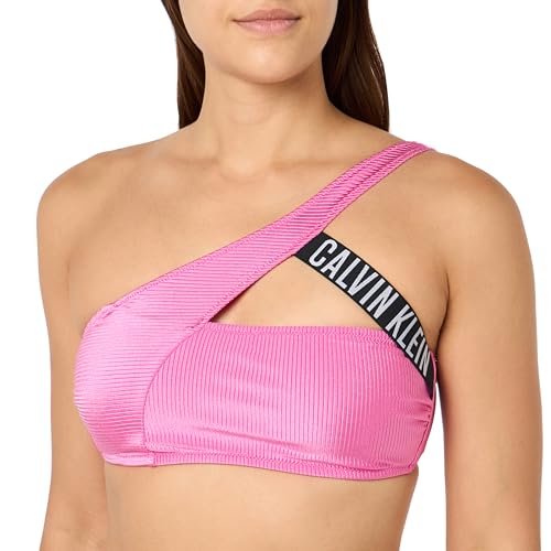 Calvin Klein Damski biustonosz na jedno ramię - Rp, pogrubiony różowy, L, Pogrubiony różowy, L