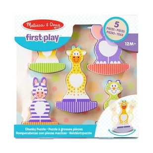 Melissa & Doug Układanka safari z balansującymi zwierzętami 11886 - Zabawki interaktywne dla dzieci - miniaturka - grafika 2