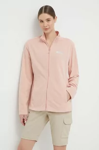 Jack Wolfskin bluza sportowa Taunus kolor różowy gładka - Bluzy damskie - miniaturka - grafika 1
