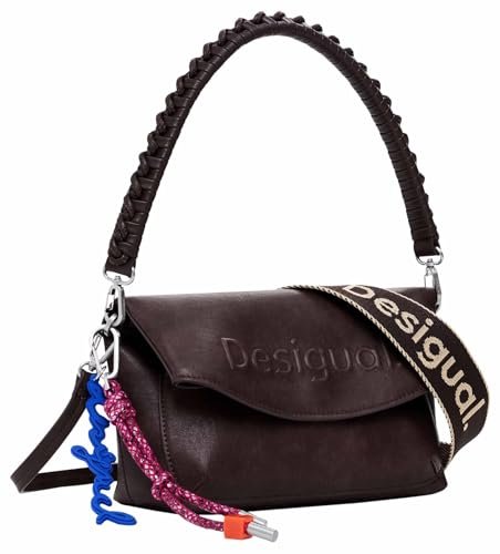 Desigual Bag_Half Logo TROKEL, ACROSSBODYBAG Women's, Brązowy brązowy