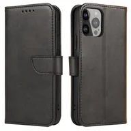 Etui i futerały do telefonów - Magnet Case elegancki futerał etui pokrowiec z klapką i funkcją podstawki iPhone 14 Plus czarny - miniaturka - grafika 1