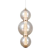 Lampy sufitowe - Pojedyncza lampa zawis Butero PND-34359-3V-HBR-AMB Italux LED 12W 3000K kule złoty bursztynowy - miniaturka - grafika 1