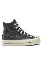 Trampki damskie - Converse Trampki Chuck Taylor All Star Lift Platform Glitter A09551C 401 Czarny - miniaturka - grafika 1
