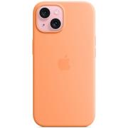 Etui i futerały do telefonów - Apple Silikonowe etui z MagSafe do iPhone 15 Pomarańczowy sorbet MT0W3ZM/A - miniaturka - grafika 1