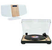 Zestawy stereo - Zestaw Stereo / Cyfrowa Mini Wieża z Gramofonem Thomson Tt300 & Mic401 - miniaturka - grafika 1