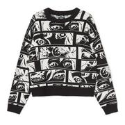 Swetry damskie - Cropp - Sweter z nadrukiem all over - Czarny - miniaturka - grafika 1