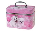 Kosmetyczki, organizery i kuferki - Adar Kuferek L z lusterkiem na zamek 23x17x15cm - miniaturka - grafika 1