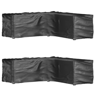 Pokrowce na meble ogrodowe w kształcie litery L 2 szt. 16 oczek 285x285x90 cm - Pokrowce na meble ogrodowe - miniaturka - grafika 1