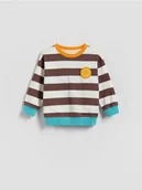 Bluzy i sweterki niemowlęce - Reserved - Koszulka z haftem - ciemnofioletowy - miniaturka - grafika 1