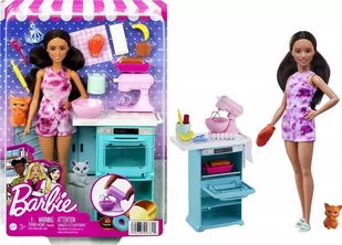 LALKA BARBIE W KUCHNI ZESTAW mikser piekarnik - Lalki dla dziewczynek - miniaturka - grafika 1