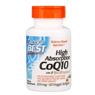 Doctor's Best Koenzym Q10 200 mg i Piperyna BioPerine - Vegetarian (60 kaps.) - Suplementy naturalne - miniaturka - grafika 1