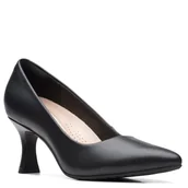 Czółenka - Clarks Damskie czółenka Kataleyna, czarna skóra, 39,5 EU - miniaturka - grafika 1