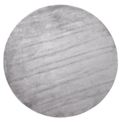 Dywany - Beliani Dywan okrągły z wiskozy 140 cm cm jasnoszary GESI II - miniaturka - grafika 1